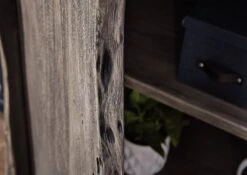 Étagère 105x45 Acacia Laqué Gris Taupe PURE ACACIA #910 -Massivmoebel24 09 350 886 9010 5