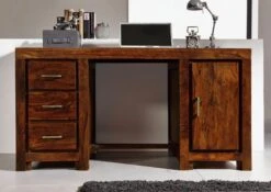 Bureau 150x75 Palissandre Laqué Life Honey METRO LIFE #119 -Massivmoebel24 09 360 520 1019 3