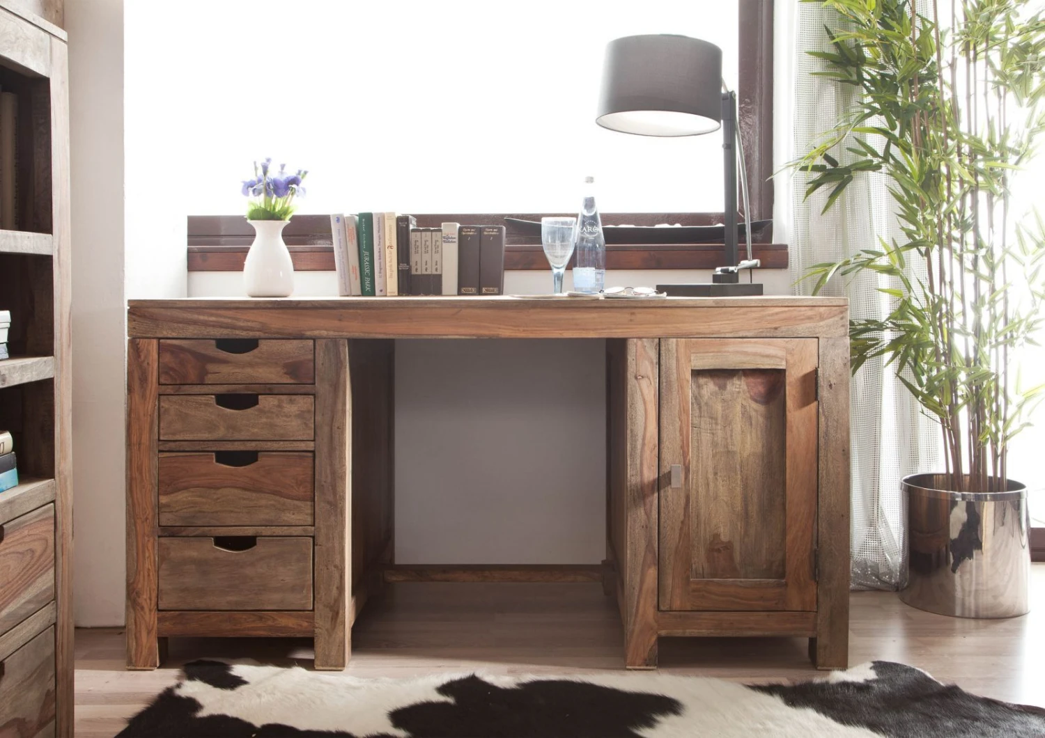 Bureau 150x75 Palissandre Huilé Gris Taupe NATURE GREY #70 3 Bureau 150x75 Palissandre Huilé Gris Taupe NATURE GREY #70 – Image 3