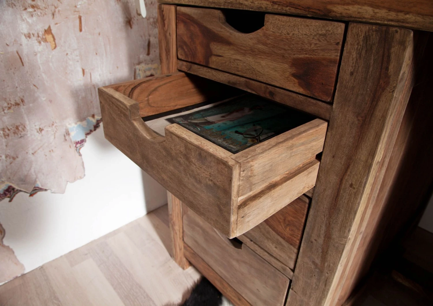 Bureau 150x75 Palissandre Huilé Gris Taupe NATURE GREY #70 5 Bureau 150x75 Palissandre Huilé Gris Taupe NATURE GREY #70 – Image 5