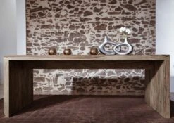 Bureau 200x90 Palissandre Huilé Gris Taupe NATURE GREY #712 -Massivmoebel24 09 360 550 1042 3