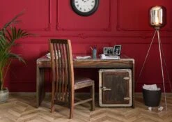 Bureau 150x70 Palissandre Huilé Gris Taupe TAMBORA #780 13 Bureau 150x70 Palissandre Huilé Gris Taupe TAMBORA #780 -Massivmoebel24 09 360 556 1080 4