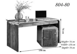 Bureau 150x70 Palissandre Huilé Gris Taupe TAMBORA #780 17 Bureau 150x70 Palissandre Huilé Gris Taupe TAMBORA #780 -Massivmoebel24 09 360 556 1080 8