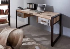 Bureau 150x70 Manguier Brut Imprimé Bois Naturel FACTORY #124