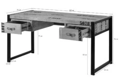 Bureau 150x70 Manguier Brut Imprimé Bois Naturel FACTORY #124 16 Bureau 150x70 Manguier Brut Imprimé Bois Naturel FACTORY #124 -Massivmoebel24 09 360 559 0124 8