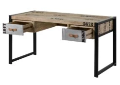 Bureau 150x70 Manguier Brut Imprimé Bois Naturel FACTORY #124 17 Bureau 150x70 Manguier Brut Imprimé Bois Naturel FACTORY #124 -Massivmoebel24 09 360 559 0124 9