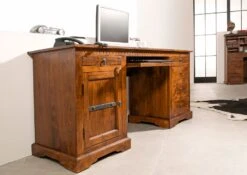 Bureau 158x54 Acacia Laqué Miel OXFORD #0522 -Massivmoebel24 09 360 610 0P18 4