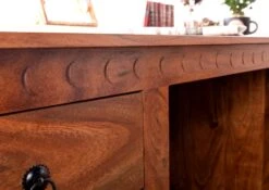 Bureau 180x80 Acacia Laqué Miel OXFORD #0529 -Massivmoebel24 09 360 610 0P21 6