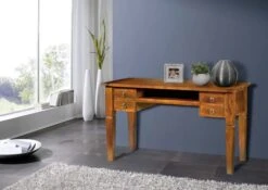 Bureau 130x60 Acacia Laqué Miel OXFORD #0506