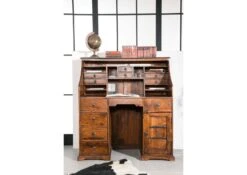 Secrétaire 128x58 Acacia Laqué Miel OXFORD #0516 -Massivmoebel24 09 360 610 0P39 3