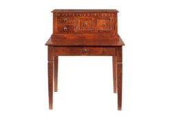 Bureau 85x68 Acacia Laqué Nougat OXFORD #507 -Massivmoebel24 09 360 620 0P26 9