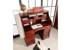 Secrétaire 128x58 Acacia Laqué Nougat OXFORD #516 9 Secrétaire 128x58 Acacia Laqué Nougat OXFORD #516 -Massivmoebel24 09 360 620 0P39 4