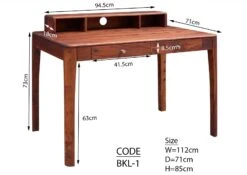 Bureau 112x71 Palissandre Huilé Noisette BROOKLYN #05 12 Bureau 112x71 Palissandre Huilé Noisette BROOKLYN #05 -Massivmoebel24 09 360 655 0005 8