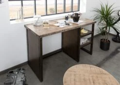 Bureau 122x52 Manguier Laqué Brun HEAVY INDUSTRY #257