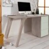 Bureau 160x80 Acacia Laqué Brun-Blanc TROMSO #103