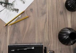 Bureau 160x80 Acacia Laqué Brun-Blanc TROMSO #103 -Massivmoebel24 09 360 697 2003 5