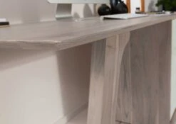 Bureau 160x80 Acacia Laqué Brun-Blanc TROMSO #103 -Massivmoebel24 09 360 697 2003 6