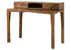 ANCONA #150 Bureau En Bois De Sheesham - Laqué / Marron 120x60x95 -Massivmoebel24 09 360 699 1017 09
