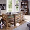 Bureau 170x70 Bois De Récupération Laqué Multicolore NATURE OF SPIRIT #61