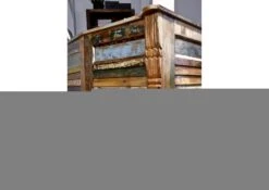 Bureau 170x70 Bois De Récupération Laqué Multicolore NATURE OF SPIRIT #61 -Massivmoebel24 09 360 700 5161 6