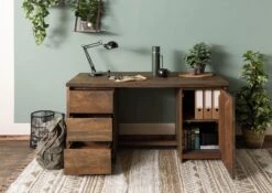 PURE MANGO #210 Bureau En Bois De Manguier - Huilé / Marron 150x75x78 -Massivmoebel24 09 360 724 2010 04