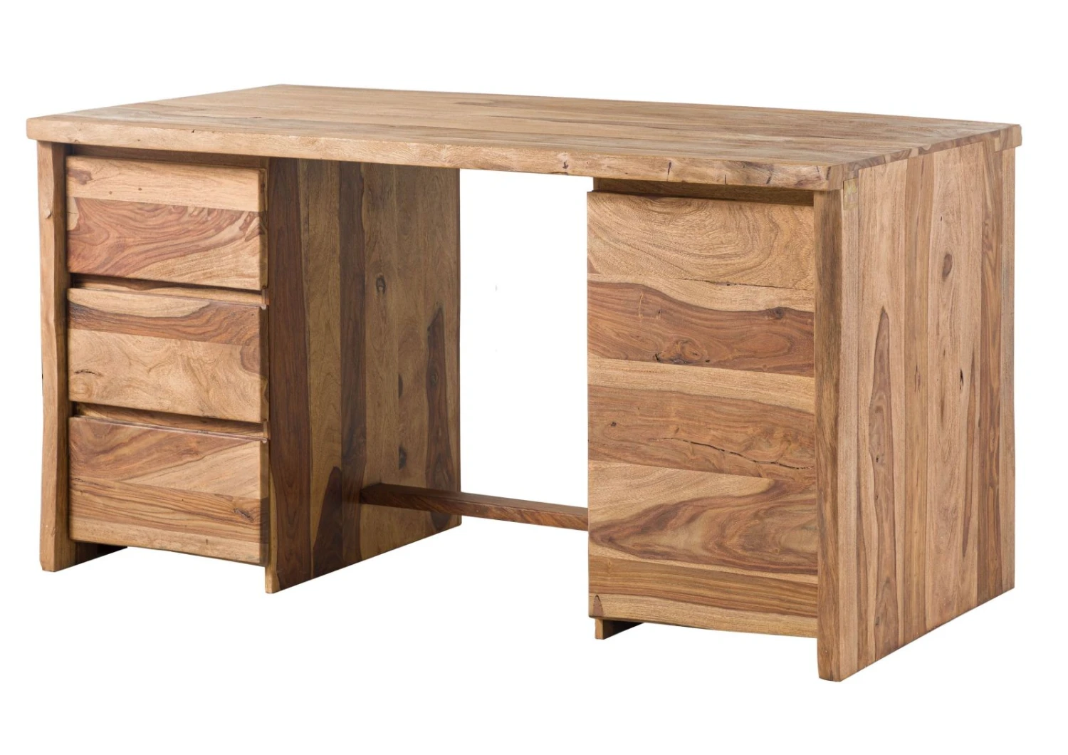 PURE SHEESHAM #210 Bureau En Sheesham - Laqué-sablé/naturel 150x75x78 9 PURE SHEESHAM #210 Bureau En Sheesham - Laqué-sablé/naturel 150x75x78 – Image 9