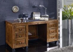 Bureau 150x70 Palissandre Laqué Brun NEW BOSTON #206