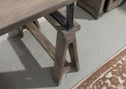 Bureau 140x78 Manguier Laqué Gris RAILWAY #229 -Massivmoebel24 09 360 772 1025 5