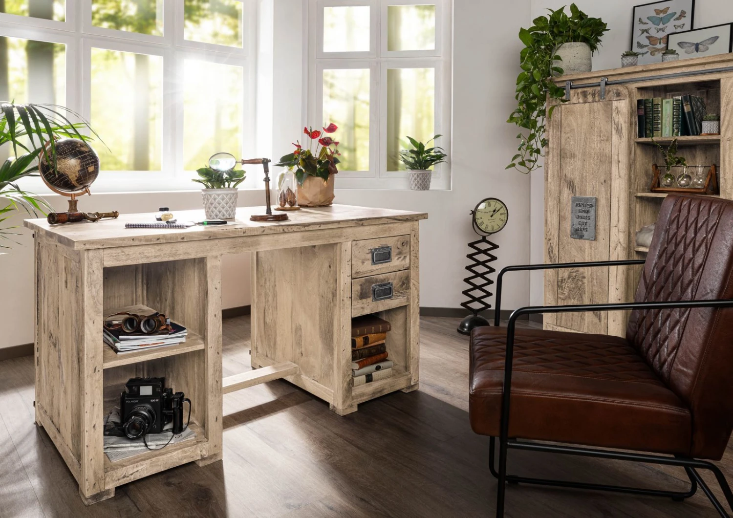 Bureau 140x80 Manguier Laqué Whitewash RAILWAY #361 1 Bureau 140x80 Manguier Laqué Whitewash RAILWAY #361