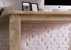 Bureau En Bois De Manguier Laqué Blanc RAILWAY #2004 -Massivmoebel24 09 360 772 2104 05