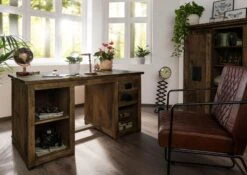 Bureau En Bois De Manguier Huilé RAILWAY #461