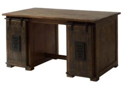 Bureau En Bois De Manguier Huilé RAILWAY #461 -Massivmoebel24 09 360 772 3061 09