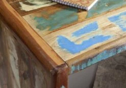 Bureau 170x65 Bois De Récupération Laqué Multicolore FREEZY #40 -Massivmoebel24 09 360 803 1030 5