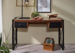 Bureau 135x50 Bois De Récupération Laqué Multicolore INDUSTRIAL #43 10 Bureau 135x50 Bois De Récupération Laqué Multicolore INDUSTRIAL #43 -Massivmoebel24 09 360 811 0040 3