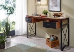 Bureau 135x50 Bois De Récupération Laqué Multicolore INDUSTRIAL #43 11 Bureau 135x50 Bois De Récupération Laqué Multicolore INDUSTRIAL #43 -Massivmoebel24 09 360 811 0040 4