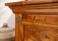 Table Basse 90x90 Acacia Laqué Nougat OXFORD #0416 -Massivmoebel24 09 370 610 0014 7