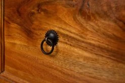 Table Basse 90x90 Acacia Laqué Miel OXFORD #0415 -Massivmoebel24 09 370 610 4514 6