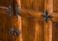 Armoire 115x60 Acacia Laqué Miel OXFORD #0422 -Massivmoebel24 09 370 610 4522 6