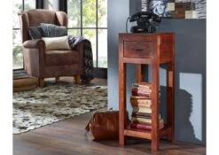 Console 30x30 Acacia Laqué Nougat OXFORD #44