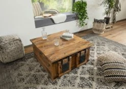 Coffre 90x90 Manguier Laqué Bois Naturel RAILWAY #164 11 Coffre 90x90 Manguier Laqué Bois Naturel RAILWAY #164 -Massivmoebel24 09 370 722 0064 03