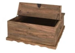 Table Basse 88x88 Palissandre Huilé Gris Taupe LEEDS #31 -Massivmoebel24 09 370 750 0744 9