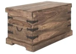 Coffre 90x47 Palissandre Huilé Gris Taupe LEEDS #33 -Massivmoebel24 09 370 750 0745 5