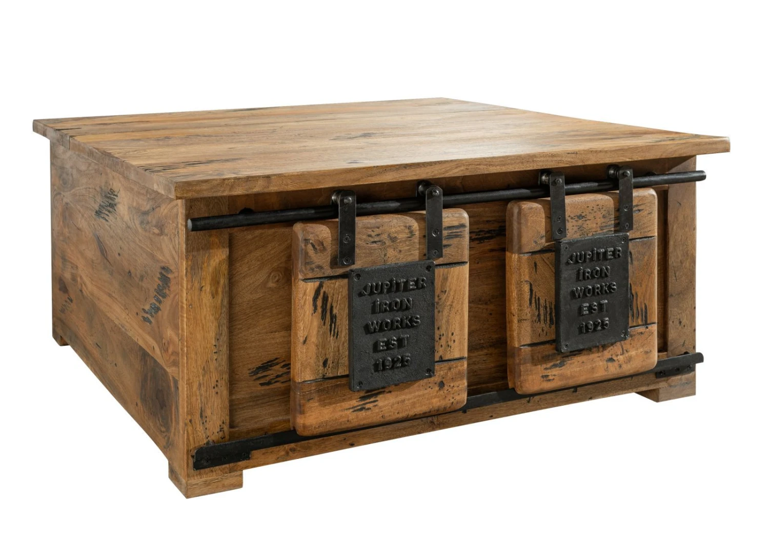 Coffre 90x90 Manguier Laqué Bois Naturel RAILWAY #164 9 Coffre 90x90 Manguier Laqué Bois Naturel RAILWAY #164 – Image 9