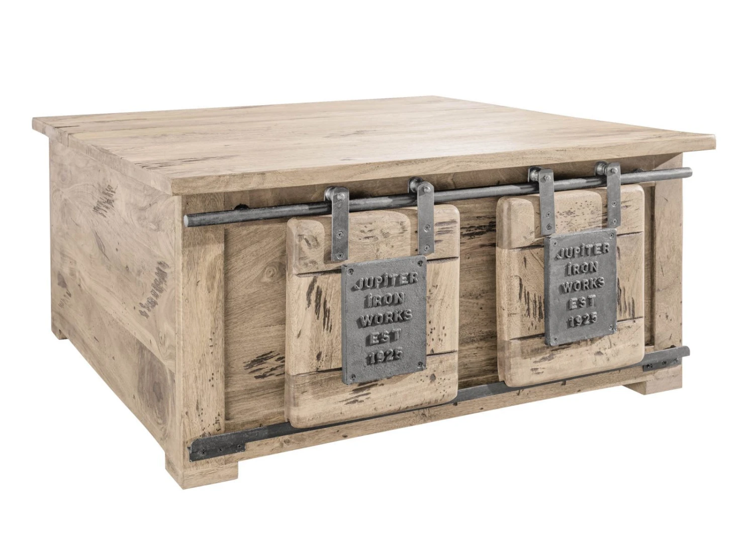 Coffre 90x90 Manguier Laqué Whitewash RAILWAY #364 9 Coffre 90x90 Manguier Laqué Whitewash RAILWAY #364 – Image 9