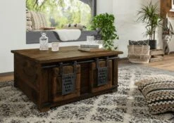 Coffre En Bois De Manguier Huilé RAILWAY #464