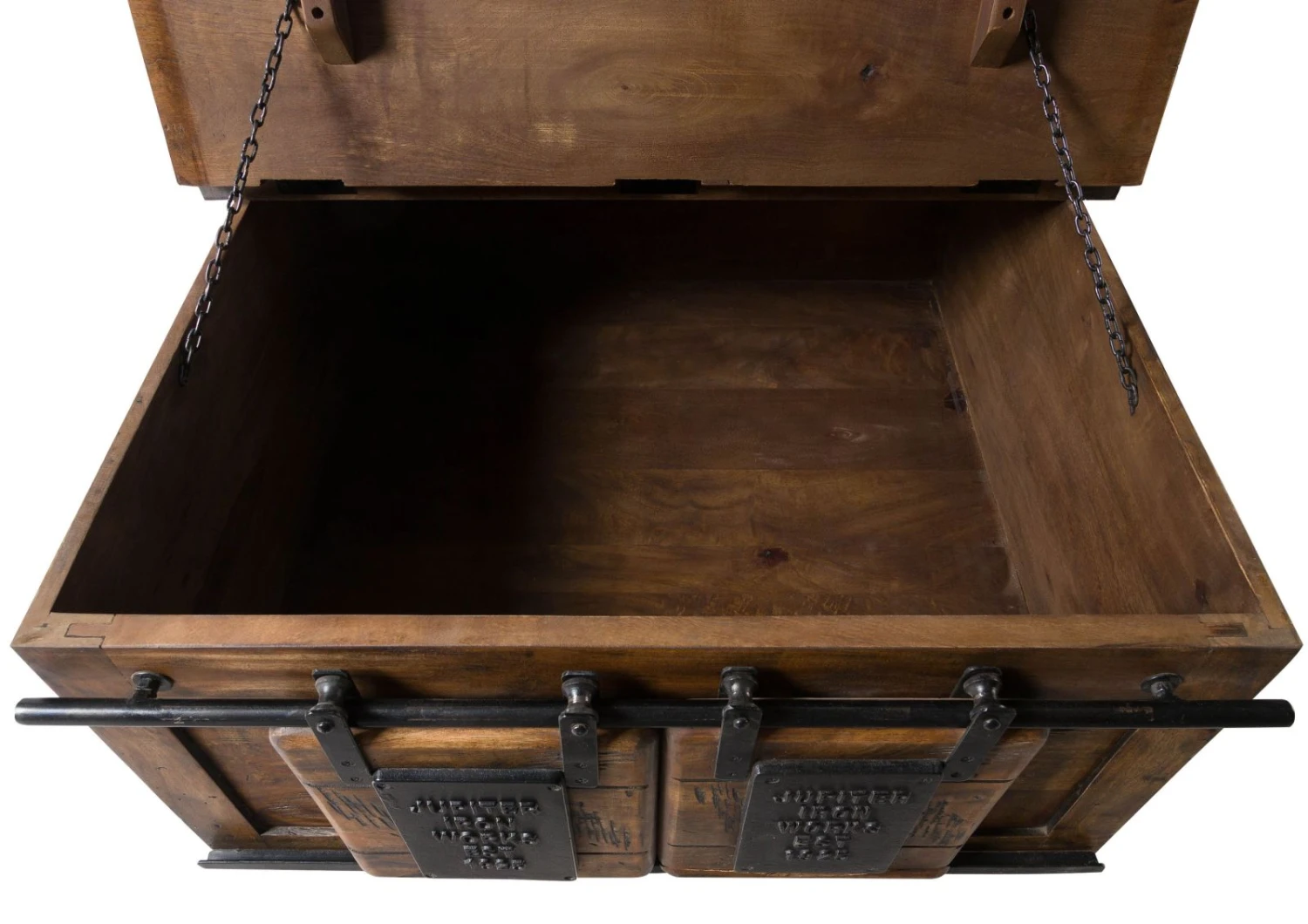 Coffre En Bois De Manguier Huilé RAILWAY #464 5 Coffre En Bois De Manguier Huilé RAILWAY #464 – Image 5