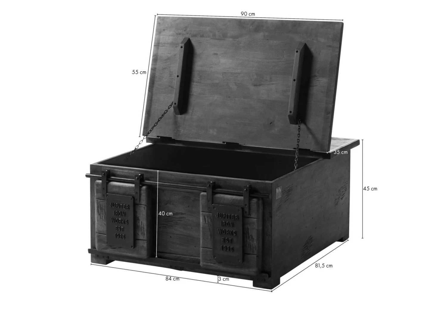 Coffre 90x90 Manguier Laqué Whitewash RAILWAY #364 8 Coffre 90x90 Manguier Laqué Whitewash RAILWAY #364 – Image 8