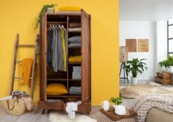 Armoire 90x45 Palissandre Laqué Noisette MALMÖ 2 #100 -Massivmoebel24 09 380 220 0000 4