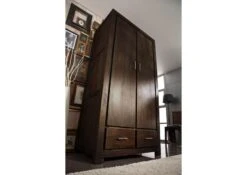 Armoire Penderie 100x61 Palissandre Laqué Gris Taupe METRO POLIS #117 -Massivmoebel24 09 380 510 1017 3