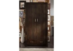 Armoire Penderie 100x61 Palissandre Laqué Gris Taupe METRO POLIS #117 -Massivmoebel24 09 380 510 1017 4